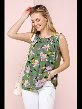 Ninexis Floral Plus Size Tank